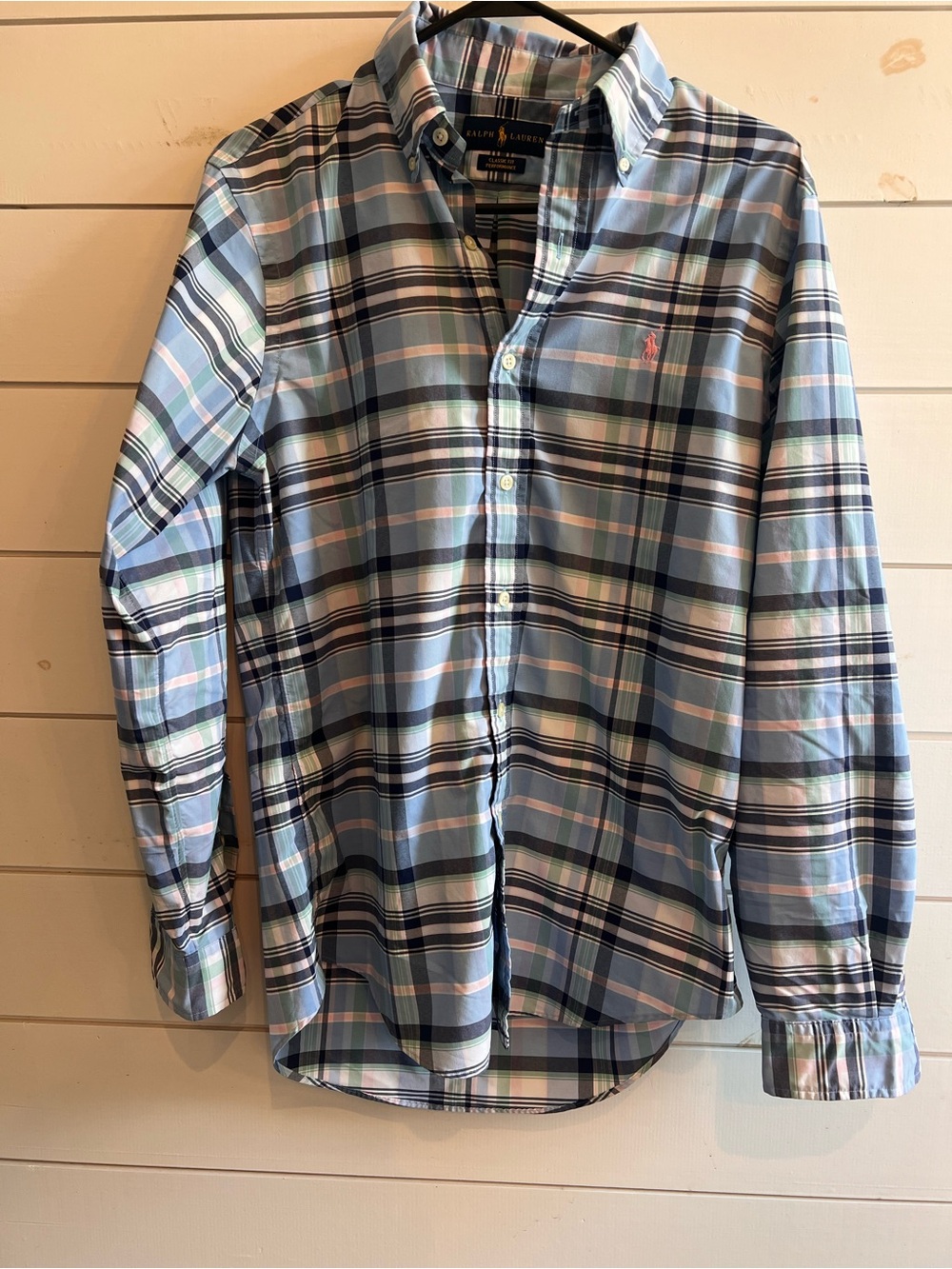 Ralph Lauren Light Blue Plaid Button-Down Shirt